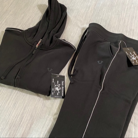 True Religion Shirts True Religion Metallic Stripe Sweatsuit Poshmark